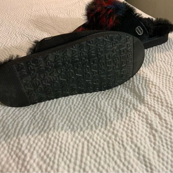 Bearpaw Alexia  Slip-on Slipper Women's Size 12 M Black Suede Faux Fur - Picture 10 of 12